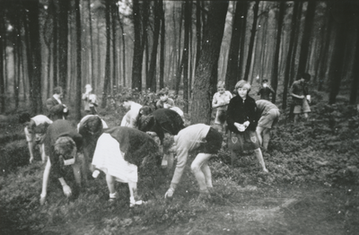 876286 Afbeelding van een groep leerlingen van de Nederlands Hervormde Gemeenteschool nr. 2 (Waterstraat 27) in Wijk C ...